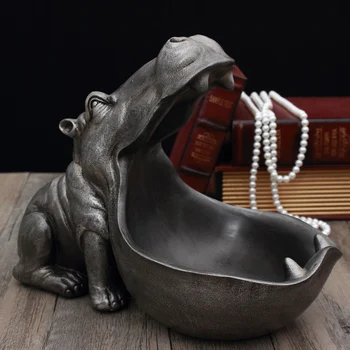 Smole Hippo Kip, Kiparstvo Figur Tipko Manjše Izdelke Za Shranjevanje Imetnik Umetnostne Obrti, Domači Tabela Okrasni Dodatki