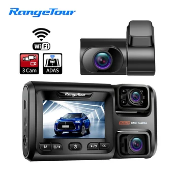 Avto DVR 3 Kamere 1080P+1080P+1080P GPS, WiFi Dash Kamera 4 IR Luči Obratno Sliko Taxi Vožnje Video Snemalnik 24 Urah Parkirišče