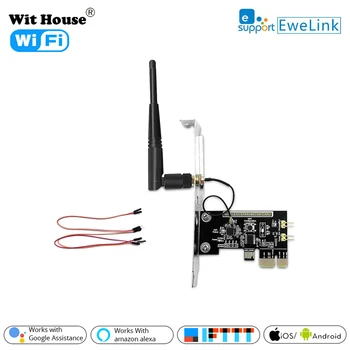 EWeLink WiFi Brezžično Smart Stikalo Rele Modul za kartico Mini PCI-e Desktop Stikalo Kartice ponovni zagon Stikalo za Vklop/IZKLOP RAČUNALNIKA Daljinsko upravljanje