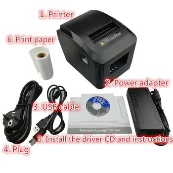 Xprinter Tiskalnik za Etikete, črtne kode, Tiskalnik Termični Prejemu črtno Kodo Tiskalnik 20 mm-80 mm Nalepke za Tiskalnik Omrežja, USB A160M