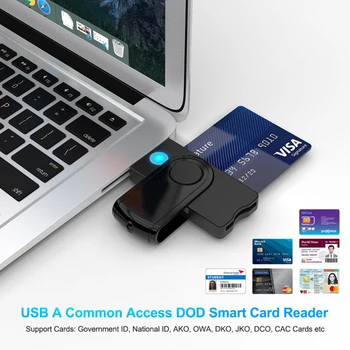 USB 2.0 Smart Card Reader TF Micro SD Memory ID Banka EMV Elektronski DNIE DNI Državljan SIM Cloner Priključek za Napajalnik Pribor