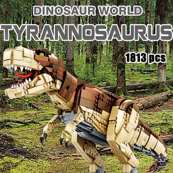 Mesto Mehanske Dinozaver Jurassic Tyrannosaurus Model gradniki Ustvarjalca Boj Zmaja MOC Opeke Igrače za Otroke Darila