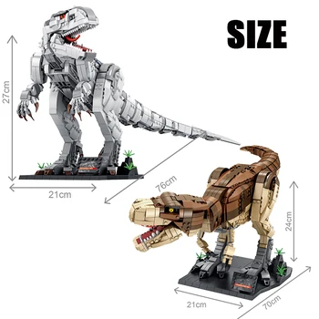 Mesto Mehanske Dinozaver Jurassic Tyrannosaurus Model gradniki Ustvarjalca Boj Zmaja MOC Opeke Igrače za Otroke Darila
