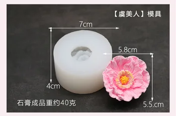 Maka Plesni 3D Cvetje Gline Obrti Silikonsko Plesni DIY Amora Mavec Mavec Silikonski Kalup Za Avto Dekoracijo Sveča Smolo Plesni