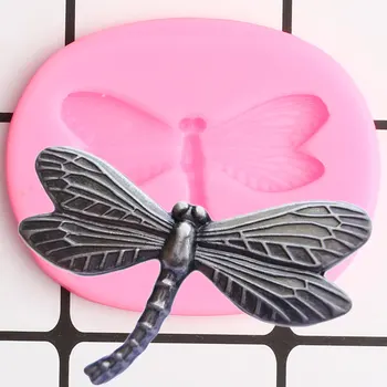 3D Dragonfly Silikonsko Plesni DIY Cupcake Pokrivalo Fondat Torta Dekoraterstvo Orodja Piškotek Peko Sladkarije Gline Čokolada Gumpaste Kalupi