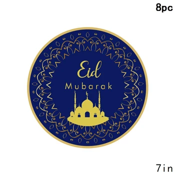 Elegantno Modro Eid Razpoložljivi Namizna Vesel Eid Mubarak Islamske Muslimanska Stranka Dekor Ramadana Kareem Eid AL Adha Dekor Za Dom