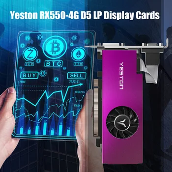 Yeston Radeon RX GPU 550 4GB GDDR5 128bit Gaming Namizni Računalnik PC Video Grafične Kartice VGA/DVI-D/HDMI je združljiv PCI-E 3.0