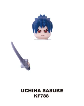 8Pcs Naruto gradniki Slavni Japonski Anime Znakov, Opeke Uzumaki Uchiha Sasuke Jiraika Številke Otroci Igrače KF6078