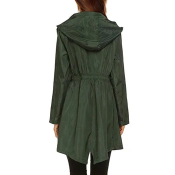 Nepremočljiva in svetlobe dežni plašč hooded windbreaker ženske modni srednje dolgo prostem gorniška oblačila Jakne Ženske jakna