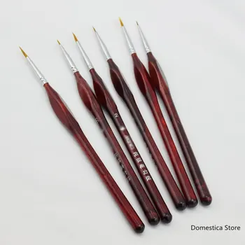 6PCS Pro Umetnik Miniaturni Paint Brush Set 000, 00, 0, 1, 2, 3 Umetnost Model Izdelovalca Strokovnih Slikarske Krtače za ustvarjalce