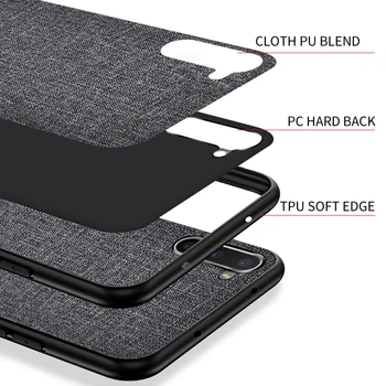 Ikrsses Za Samsung Note 10 Plus Luksuzni PU trdo lupino nazaj Mehko TPU Preprost Krpo Primeru Za Galaxy Note 10 Pro All-inclusive Pokrov