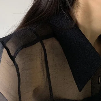 Hzirip Korejski Slim Modni Vse-Tekmo Trdno Bluze, Nežno 2021 Elegantno Vroče Poletje Enotni Breaste Svoboden Modela Kratek Rokav Majica