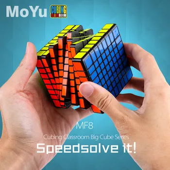 Moyu MF8 8X8X8 Migic Kocka Stickerless šahovnica z 8 × 8 Hitrost Kocka Moyu Cubing Razredu moyu šahovnica z 8 × 8 Stickerelss Črno Hitrost Kocka