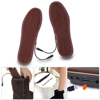 2021 USB Ogrevani Vložki Noge Toplejše Nogavice Pad Mehko in Gladko Električna Ogrevana Čevlje Vložki Zimske Športe na Prostem Noge Segrevanja Vložki