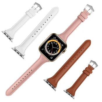 Watchbands za apple watch 44 mm 40 mm trak usnje correa za apple ura se iwatch 6 5 4 3 42mm 38 mm pas ženske moški zapestnica