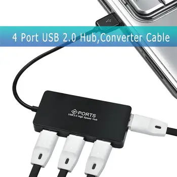 USB HUB 2.0 Adapter 4 Vrata USB 2.0, Produkti z Visoko Hitrostjo Adaptador Pretvornik za Prenosni Prenosni računalniki, Računalniške Opreme