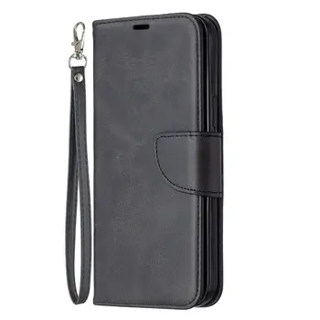 Flip Usnjena torbica Za iPhone 12 Pro Max 11 Pro SE2020 X XS XR XSMax 8 8Plus 7 7Plus 6S Plus 5S SE Ovčje kože Pokrov Z Režo za Kartico