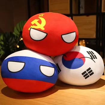 10 cm -30 cm Državi Žogo Igrač, Plišastih Obesek Polandball Plišastih Lutka Countryball ZSSR ZDA FRANCIJA RUSIJA združeno KRALJESTVO JAPONSKA NEMČIJA ITALIJA