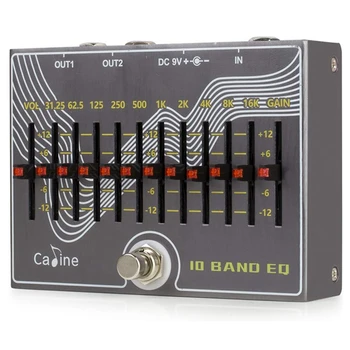 CALINE CP-81 10 Band EQ Kitara Efekt Pedal, True Bypass Design z Nosilca/Dobiček