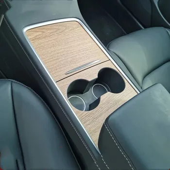 Tesla Model 3 2021 Sredinski Konzoli, Nalepke Za Avto Centralne Nadzorne Plošče Lesa Zrn Protector Za Model3