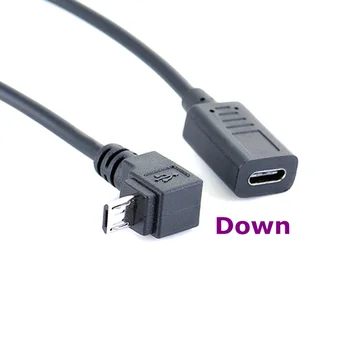 Komolec Micro USB Moški-Tip-c Ženski USB 3.1 Polnjenje Podatkov Podaljšek Kabla za Mobilni Telefon, Tablični Računalnik, Digitalni Fotoaparat,