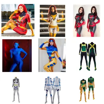 Halloween X-men Cosplay Kostume X moških Dark Phoenix Jean Grey Obleke Lopov Zentai Kitty Pryde Shadowcat Nevihta Mystique Bodysuit