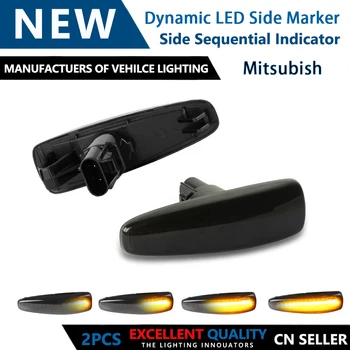 2Pcs Dinamične Strani Oznako Vključite Signal Zaporedno Utripajoče LED luč Za Mitsubishi Pajero Montero Lancer Vključno z Razvojem X