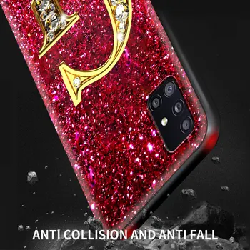 Rdeča Črka Primeru Telefon Za Samsung Galaxy A51 A71 A21S A31 A32 A41 A11 A01 M30s M31 M31s Mehko Funda Mobilne Pokrov