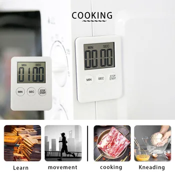Digitalni Kuhanje Timer, LCD Zaslon, Pecilni Odštevanje Alarmni Gumb Delovanje Kuhinjski Timer Vgrajeno Baterijo, Kuhinjski Timer Alarmer