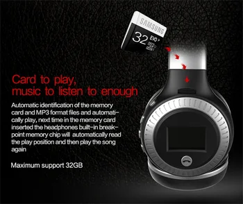 ZEALOT B19 Bluetooth Slušalke Slušalke z Mikrofon Podpira TF Kartice FM Radio Prenosni Stereo Brezžične Slušalke za Računalnik Telefoni