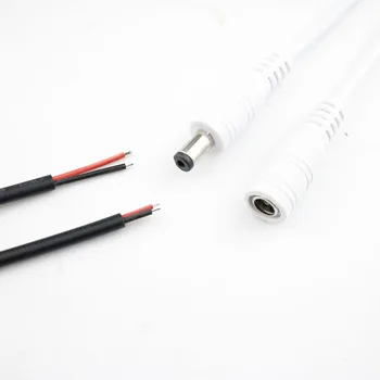 1M 20 cm 15 cm Napajalni Priključek Žice Moški / Ženski Jack Adapter za napajalnik Priključek za Kabel 5.5x2.1 Za 5050 LED Trak razsvetljavo