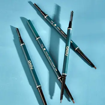 Novo slim obrvi svinčnik dvojno končalo s čopičem modra slim velikost trajne nepremočljiva kave rjava siva ličila obrvi svinčnik BN287