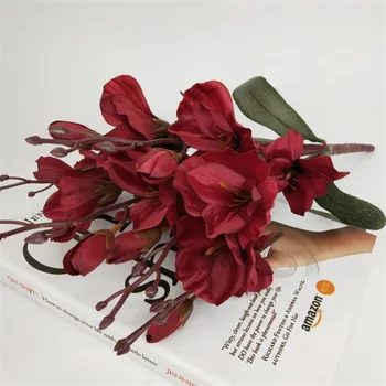 Ena Svile Magnolija Cvet Kup Simulacije Umetno 20 Glav Gladiole za Poroko Doma Cvetlični Okras