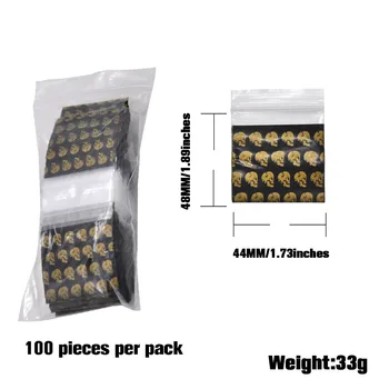 1 Paket Duha Glavo Plastične Tesnilne Torba 100 kozarcev / Veliko Različnih velikostih, Tobak Vrečko Zapira Zadrgo za Shranjevanje Vrečko Celofan Pakiranje