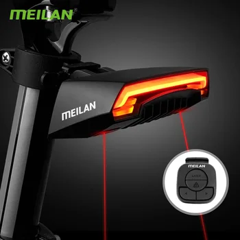 Meilan X5 Brezžični Kolesarski Zadnje Luči za Kolo Oddaljene Luči Obrnite Signal LED Svetlobni USB Obdavčljivi Kolesarjenje Opozorilo Rep Svetlobe