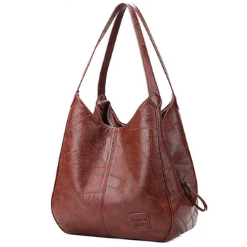 Vintage torba ženske PU Usnje Womens vreča Oblikovalci 2021 Luksuzni Totes Modni Vrh-ročaj Vrečke Potovalna torba za Ženske