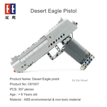 Fit Serija Pištolo Pištola Pištola Lahko Ogenj Krogle Nastavite Desert Eagle & M23 DIY Model Gradnike, Igrače Za Otroke, Fantje Darila
