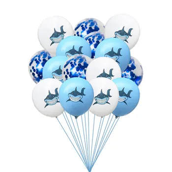 12 Jezen Morskih psov Latex Baloni za Rojstni dan Okraski Stranka Otroci Birthday Balon Dan Otrok Golobs Baby Tuš Dekoracijo