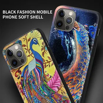 Živali Peafowl Phoenix Cover za Apple iPhone 11 Pro Mini 12 7 8 XR X 6 6S Plus XS Max 5 5S SE 2020 Primeru Mobilni Telefon Coque