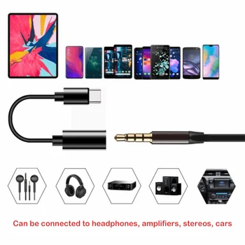 Tip C Do 3,5 MM Slušalke/izhod za Slušalke Jack Adapter Glasba/Klicanje Za Huawei P20 P20 Mate Pro 10 Pro 20 Xiaomi 6 6x Music Converter