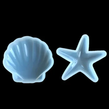 1PC Ogledalo Veliko Seashell Silikonsko Plesni Velika Zvezda Lupini Plesni Morskega Življenja Okraskov DIY Epoksi Smolo, Nakit, Izdelava Obesek