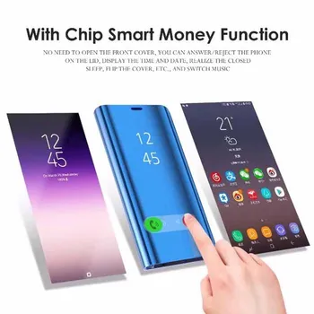 Za Samsung Galaxy Note 10 Primeru Luksuznih Ogledalo Smart Usnje Pokrovček Za Samsung Galaxy Note 10 Plus Kritje Coque Shockproof