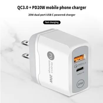 PD20W USB PD Polnilec za Hitro Polnjenje 3.0 Hitro Polnjenje EU in ZDA UK Priključite Napajalni Adapter Za IPhone 11/12 Pro XS QC USB 3.0 C Polnilnik