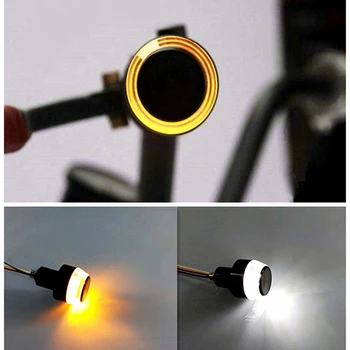 2pcs LED motorno kolo Krmilo Obrnite Opozorilne Luči Grip Ročaj Palice Koncu Lučka Motocikel Signal Rep Svetlobe