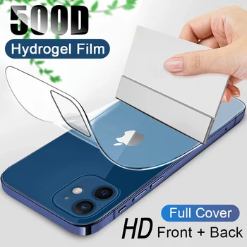 500D Polno Kritje Hydrogel Film Za IPhone 11 Pro MAX 11ProMax Zaščitnik Zaslon Za IPhone 7 8 6s 6 Plus SE 2020 XR X XS Ne Steklo