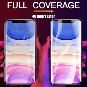 500D Polno Kritje Hydrogel Film Za IPhone 11 Pro MAX 11ProMax Zaščitnik Zaslon Za IPhone 7 8 6s 6 Plus SE 2020 XR X XS Ne Steklo
