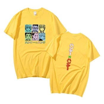 Japonski Anime Novo Lovec T-shirt Modni T-shirt Tiskanje Poletne Moške Novost Bombaža, Kratek Rokav T-shirt za Moške Harajuku Vrh