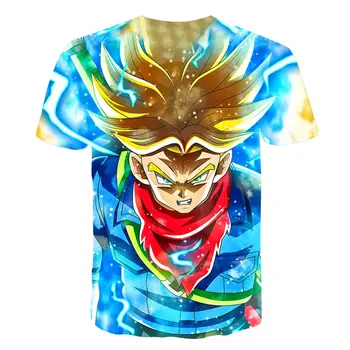 2020 Nov Modni Anime Risanke 3D T-shirt Kratek Rokav O-vratu T-shirt Poletje Saiyan Vegeta Harajuku Street Nositi TShirt 6XL