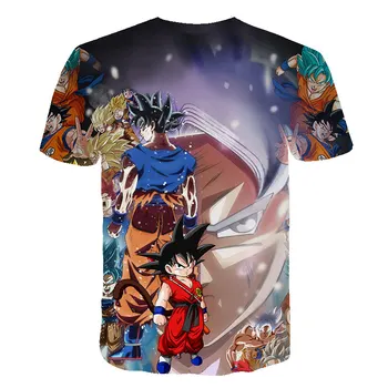 2020 Nov Modni Anime Risanke 3D T-shirt Kratek Rokav O-vratu T-shirt Poletje Saiyan Vegeta Harajuku Street Nositi TShirt 6XL