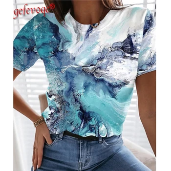 2021 Poletnih Oblačil za Ženske Grafični Cvjetnim Tiskanja Ulične Priložnostne Kratek Rokav Plus Velikost Smešno Kawaii Harajuku Tees T-shirt
